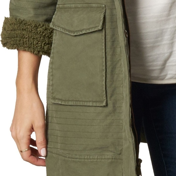 Prana Trip Military Green Plush Lined Organic Cotton Stretch Jacket Size M - Picture 3 of 12